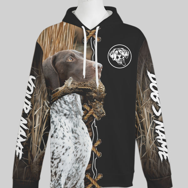 German Shorthaired Pointer Hunting Dog Custom Name Hoodie Shirt for Hunter FSD4684