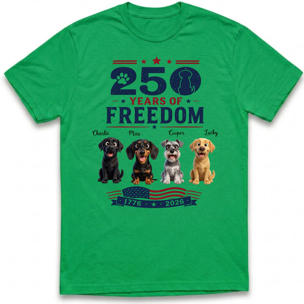 250 Years of Freedom Custom Dogs 4th of July Unisex T-shirt FSDM15
