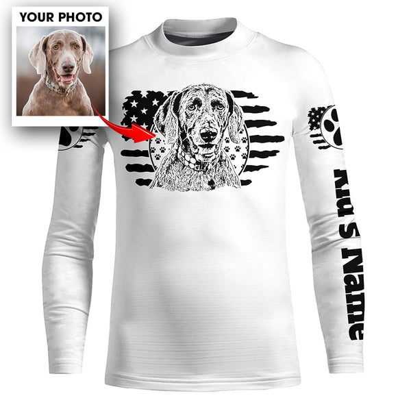 Dog lovers UV protection personalized custom photo and name shirt for dog lover D06