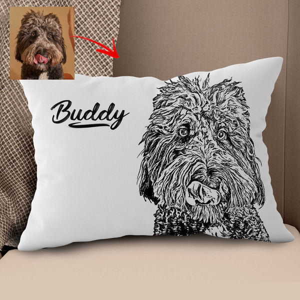 Embrace Comfort and Memories with Our Custom Minimalist Dog Canvas Pillows A62