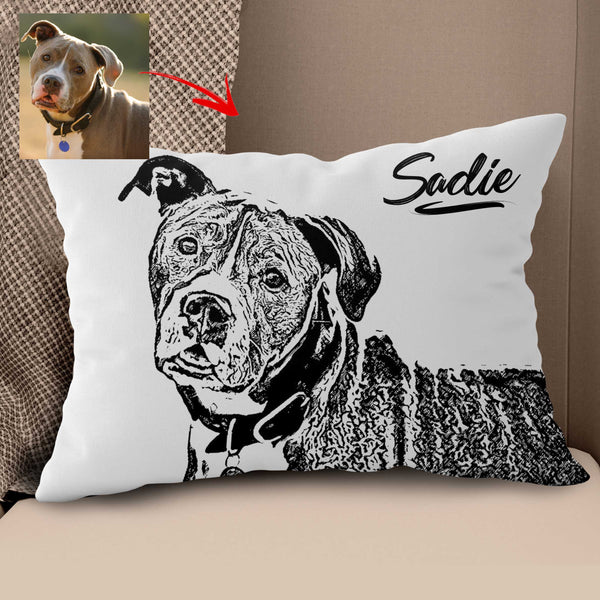 Embrace Comfort and Memories with Our Custom Minimalist Dog Canvas Pillows A62