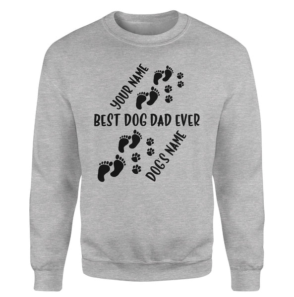 Dog Lovers - Best Dog Dad Ever - Custom Personalized Name Shirt for Dog Lovers D12