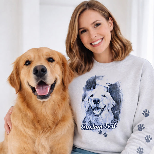 "Furever Yours" Custom Dog Photo Sweatshirt | Personalized Dog Mom Gift | Dog Lover Hoodie D22