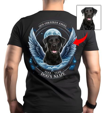 "Our Guardian Angel" Personalized Dog Shirts for Humans - Custom Dog's Photo, Year and Name D17