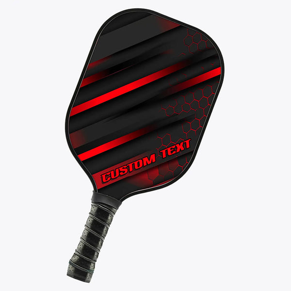 Custom Black And Red Double-Sided Printing Pickleball Paddle, Pickleball Equipment Pickleball Gifts IPHW7213