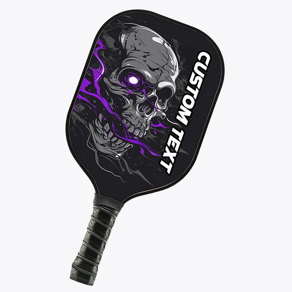 Custom Skull Pickleball Paddle For Men And Women, Halloween Pickleball Gifts | Purple IPHW7249