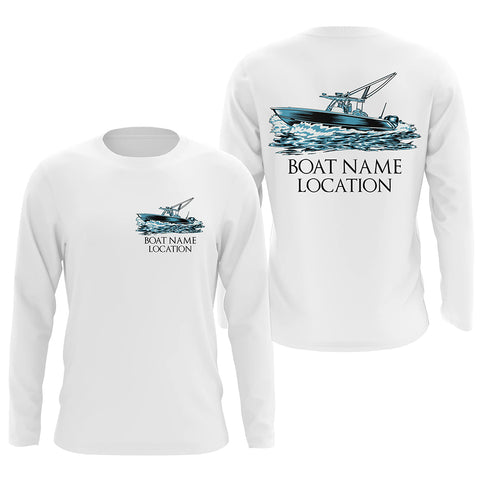 Custom Fishing Boat Name Long Sleeve Fishing Shirts, Personalized Fisher Boats Shirt IPHW5095