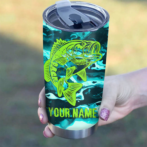 Largemouth Fishing Customized Tumbler Cups, Fishing Gifts For Fisherman IPHW4821
