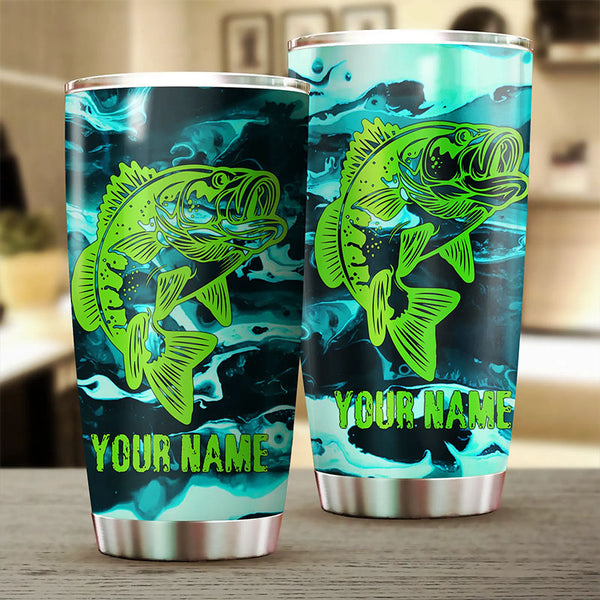 Largemouth Fishing Customized Tumbler Cups, Fishing Gifts For Fisherman IPHW4821