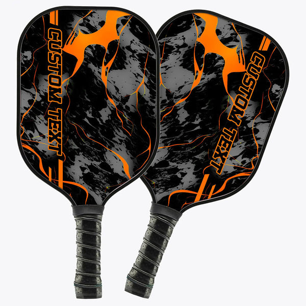 Orange Paint Splatter 3D Printed Custom Pickleball Paddles, Pickleball Gifts For Men And Women IPHW7222