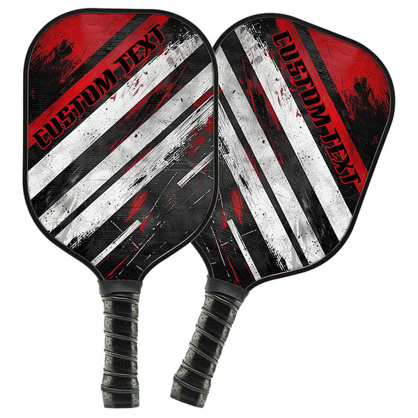 Black And Red Custom Pickleball Paddle For Pickleball Team Members,  Personalized Pickleball Racket Gifts IPHW7228