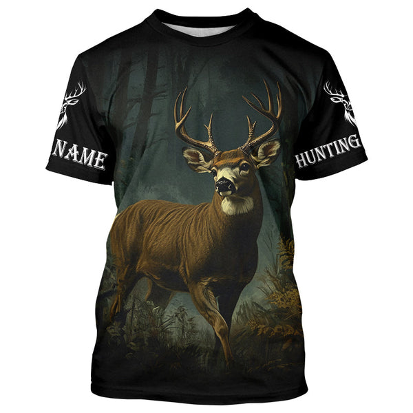 Deer Hunting Customize Name 3D All Over Printed Shirts, personalized Deer hunting apparel NQS698