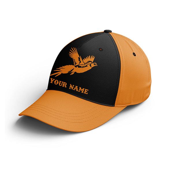 Pheasant hunting hat black and orange Custom Unisex hunting Baseball pheasant hat cap NQS6565