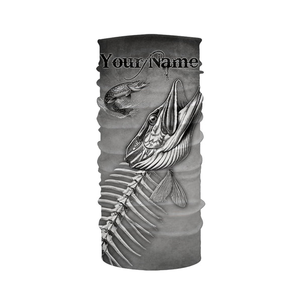 Northern Pike Fishing fish skull UV protection Customize name long sleeves fishing shirts NQS1427