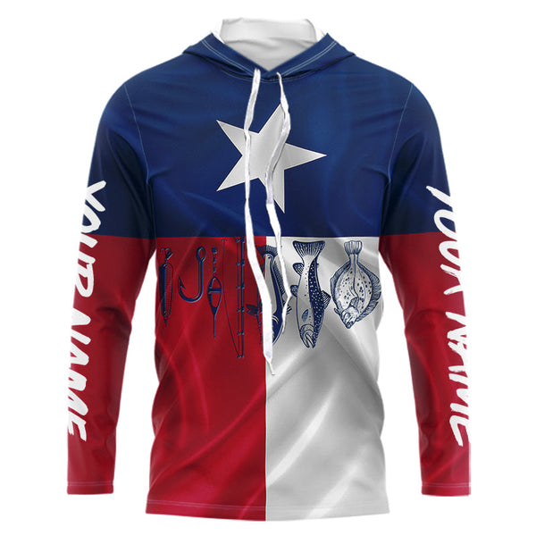 Texas Slam Fishing Redfish, Speckled Trout, Flounder Fishing Shirts Custom Patriotic Fishing Jerseys NQS9172