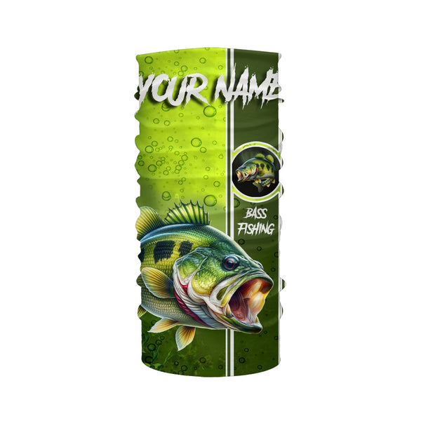 Largemouth Bass Green Scale Fishing UV protection custom name long sleeves Fishing shirts NQS603