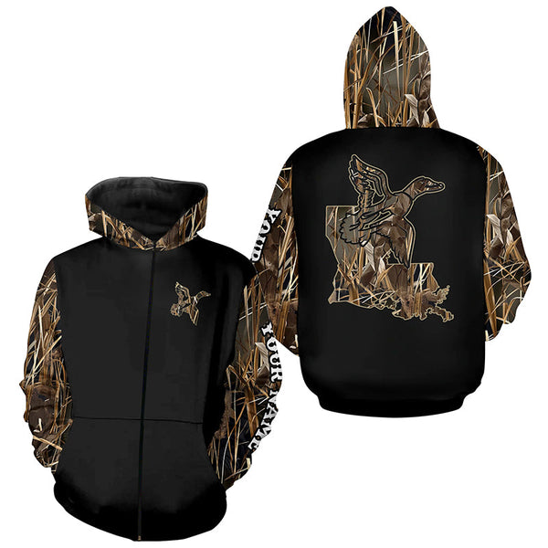 Louisiana duck hunting Waterfowl Camo Customize 3D All Over Printed Shirts Personalized Hunting gift NQS2643