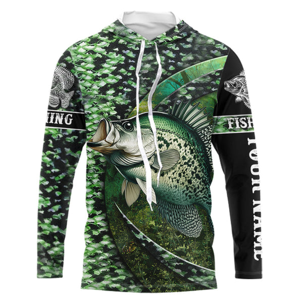 Crappie fishing shirts Custom name Long Sleeve UV protection shirt for anglers NQS1038