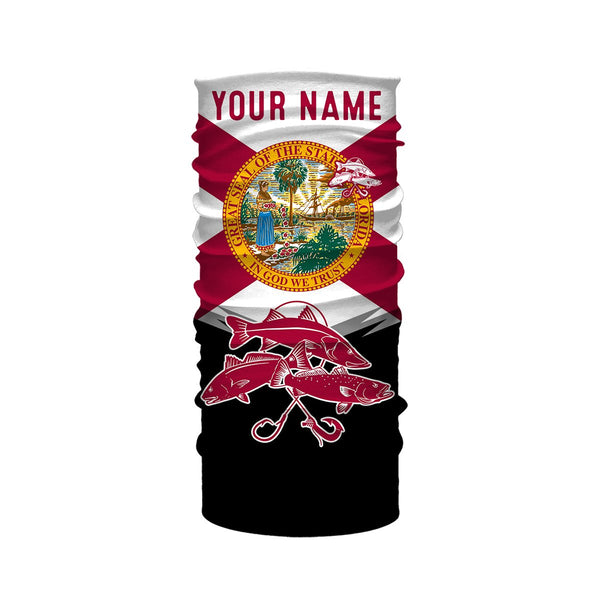 Inshore slam Florida flag Redfish, snook, trout Custome Name Fishing Jerseys Performance UV Protection UPF 30+ fishing Shirts - NQS2432