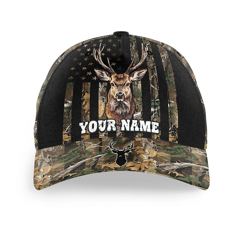 Deer hunting camo American flag Custom hunting hat Unisex Deer hunting cap NQS8607