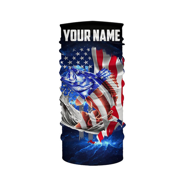 Walleye Fishing 3D American Flag patriotic Customize name All over print shirts NQS414