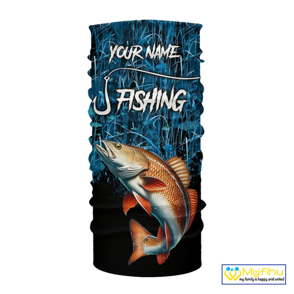Redfish puppy drum Fishing blue camo Custom UV protection long sleeves fishing shirts NQS10121