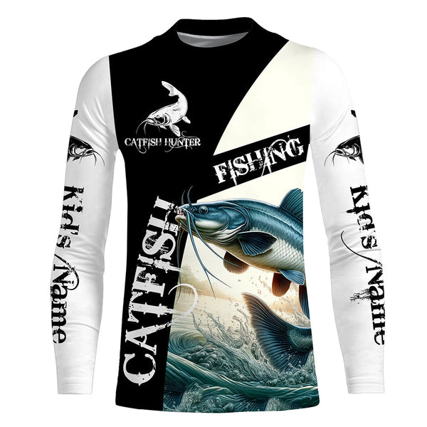 Catfish Fishing Customize Name All Over Printed Shirts Personalized Fishing Gift For Men, Women NQS383