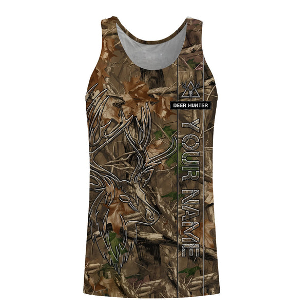 Deer Hunting tree camo Customize Name 3D All Over Printed Shirts Personalized Hunting gifts NQS2436