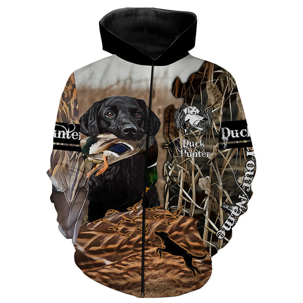 Labrador Retriever Mallard Duck hunting dog waterfowl camo custom name all over printed hunting shirts NQSD50