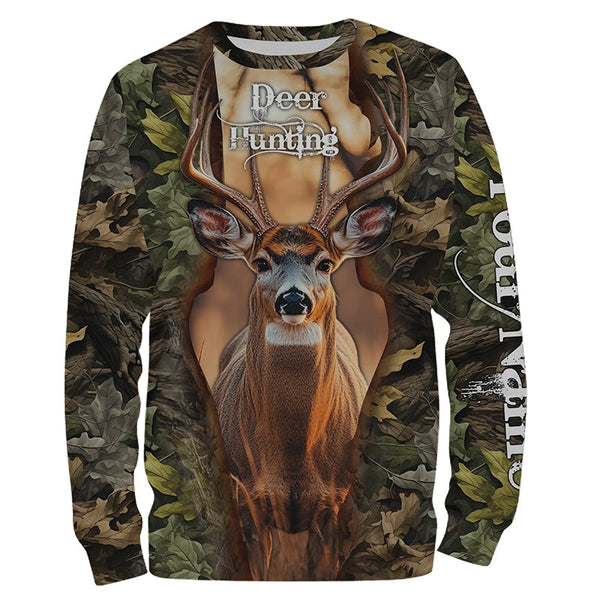 Mule deer hunting big games hunting legend hunter hunting camo custom name hunting clothes NQSD44