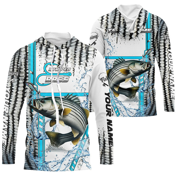 Striped Bass fishing scales custom Striper fishing team jerseys, Striped Bass fishing apparel NQS9143