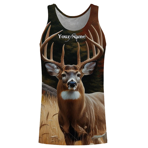 Deer Hunting american flag patriotic Custom Name 3D All over print shirts Plus Size NQS820