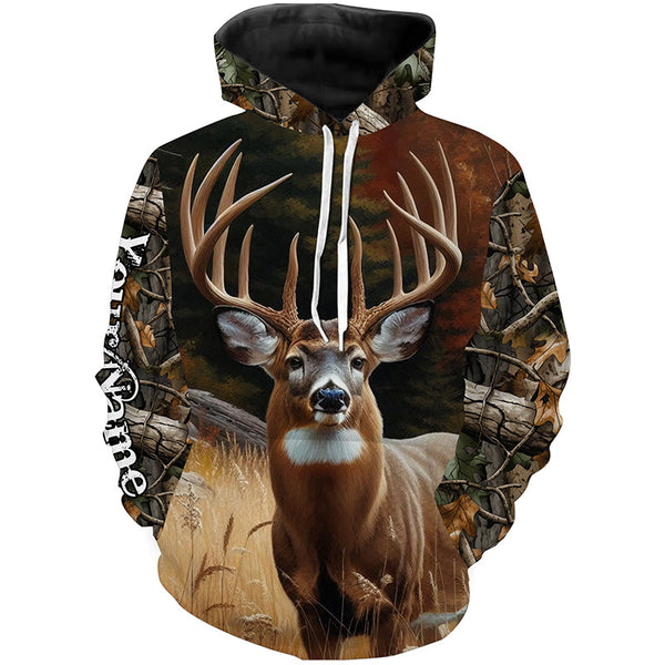 Deer Hunting Camo Customize Name 3D All Over Printed Shirts Personalized gift For Adult And Kid NQS720