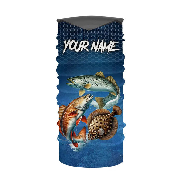 Blue Texas Slam fishing Custom performance long sleeve team Redfish, Trout, Flounder fishing shirt NQS9239