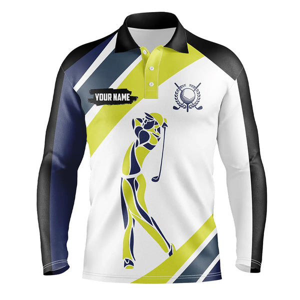Mens golf polo shirts custom sport golf attire for men, golfing gifts for mens NQS7533