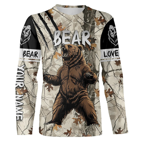 Bear hunter big game hunting camouflage Customize 3D All Over Printed Shirts, Bear hunting apparel NQS4007