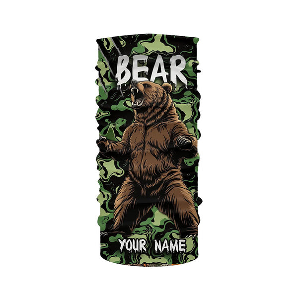 Bear hunter big game hunting green camouflage Customize Name 3D All Over Printed Shirts NQS4008