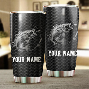 1PC Largemouth bass fishing Stainless Steel Tumbler Cup customize name bass fishing tumbler NQS3151