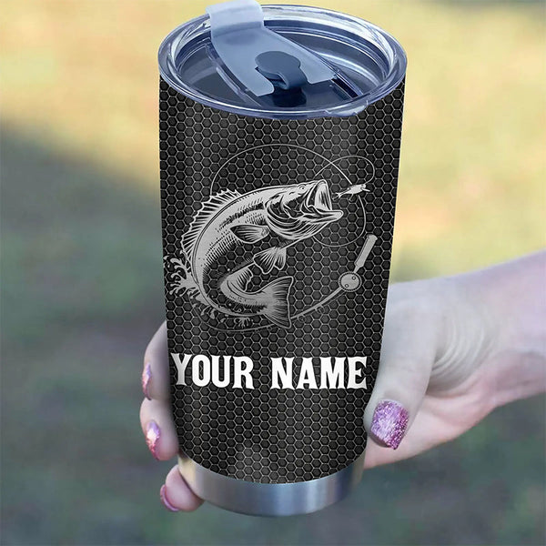 1PC Largemouth bass fishing Stainless Steel Tumbler Cup customize name bass fishing tumbler NQS3151