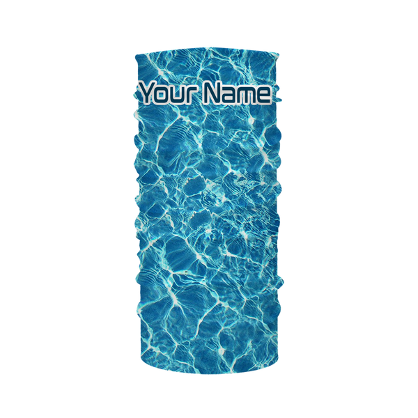 Custom Saltwater Long sleeve Fishing Shirts UV Protection, Blue Ocean Sea wave camo Fishing Shirts - NQS2173