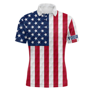 Mens golf polo shirt custom American flag golf ball polos shirt for men, patriotic golfing gifts NQS6647