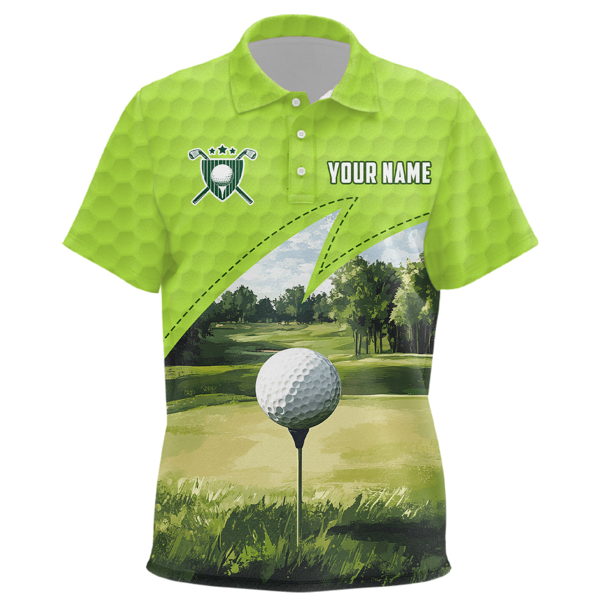 Green Kid golf polos shirts custom children's golf shirts, unique golf gifts NQS9261