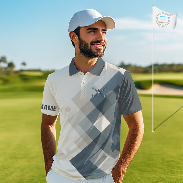 Vintage Pastel Argyle Pattern Golf Polo Shirt For Men Custom retro mens golf outfit NQS10232