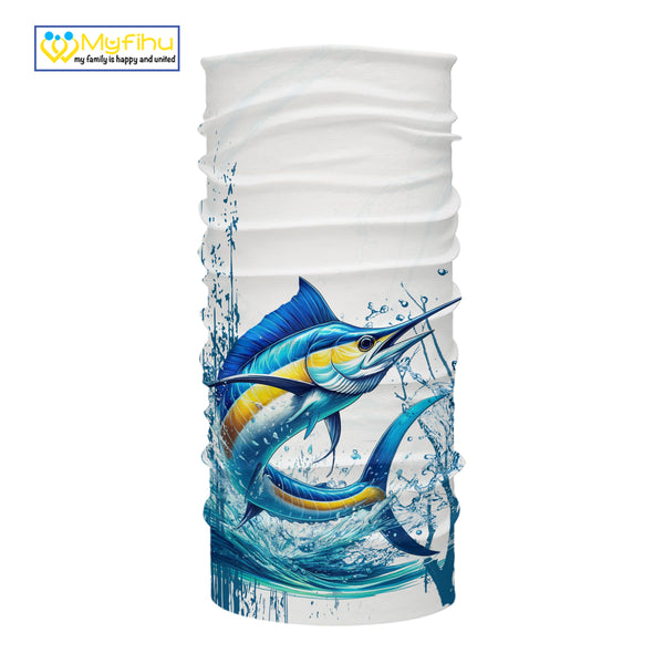 Blue and White Marlin fishing compass Custom name sun protection Marlin fishing tournament shirts NQS10581