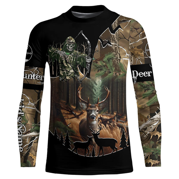 Deer Hunting Gripm Reaper Camouflage Custom Name all over print Shirts, Deer Hunting Gifts Shirt FSD760