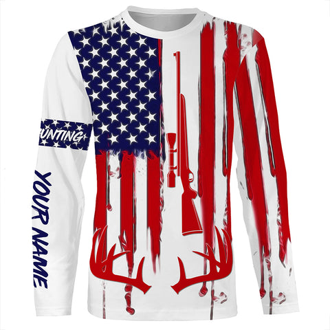 American flag Deer hunting Shirt |T-shirt, Long sleeve, Hoodie shirt for Hunters FSD4042