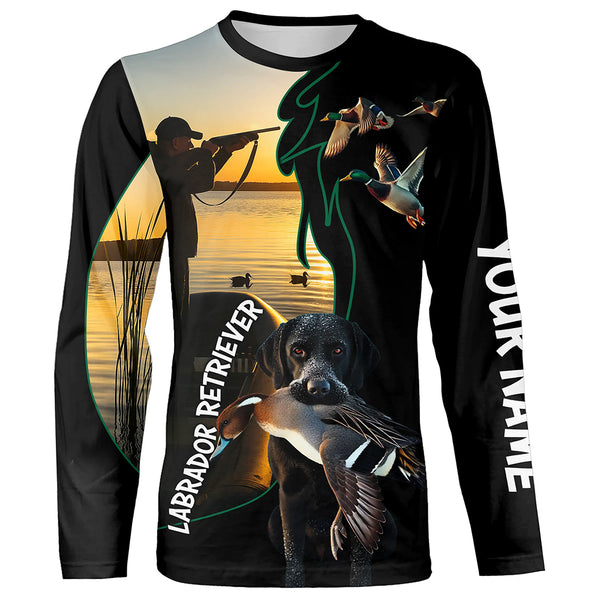 Black Labs Dog Pintails Hunting Shirt Personalized Duck Hunting Shirt for Hunter FSD4753