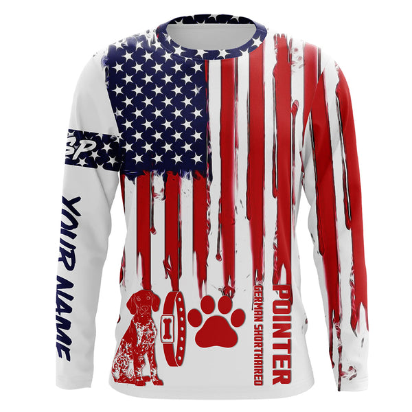 Patriotic American flag dog Shirts for Men Women with many dog breeds to choose from FSD4136