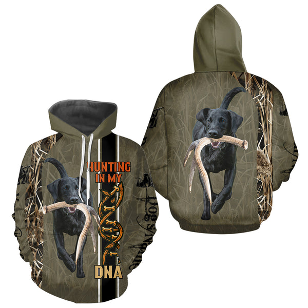 Custom Black Labs Hunting Dog Shirt for Hunters, Hunting In My DNA FSD4736