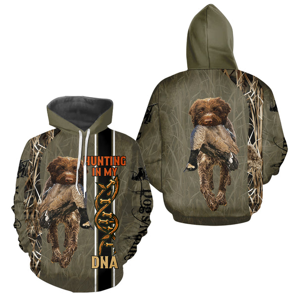 Custom Wirehaired Pointing Griffon Hunting Dog Shirt for Hunters, Hunting In My DNA FSD4739